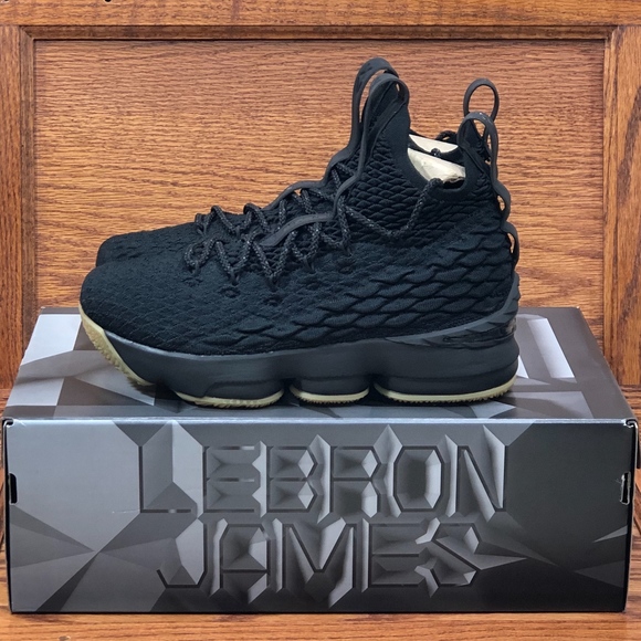 Nike Lebron XV GS Black Noir Shoes - Picture 2 of 7